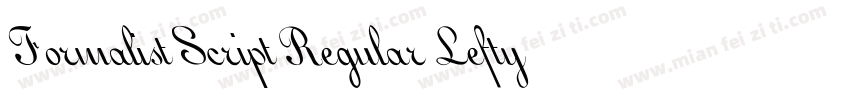 Formalist Script Regular Lefty字体转换
